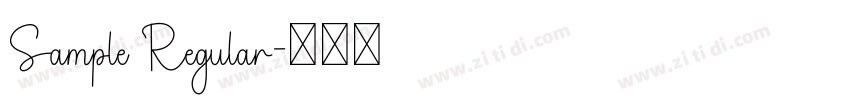 Sample Regular字体转换